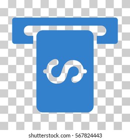 Cash Machine icon. Vector illustration style is flat iconic symbol, cobalt color, transparent background. Designed for web and software interfaces.