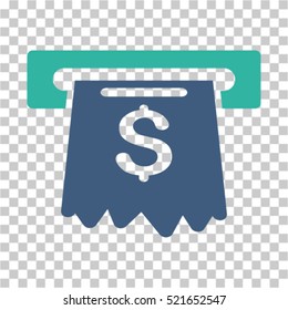 Cash Machine icon. Vector pictogram style is a flat symbol, color, chess transparent background. Designed for software and web interface toolbars and menus.