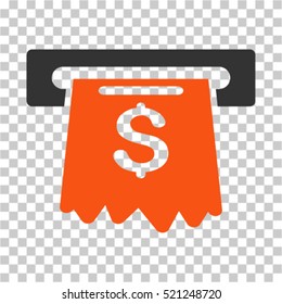 Cash Machine icon. Vector pictograph style is a flat symbol, color, chess transparent background. Designed for software and web interface toolbars and menus.