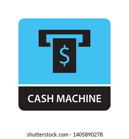 Cash machine icon for web and mobile
