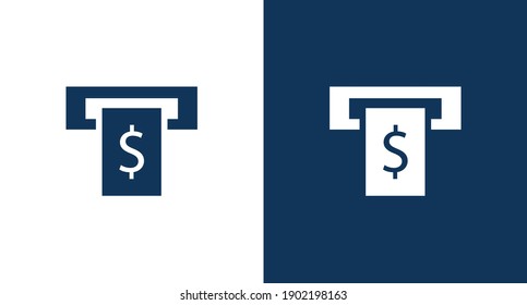 Cash machine icon for web and mobile