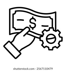 Cash Management Icon Element For Design