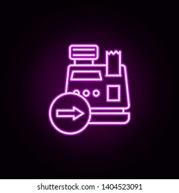 cash management neon icon. Elements of online shopping set. Simple icon for websites, web design, mobile app, info graphics