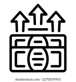 vector de contorno de icono del gestor de efectivo. Negocios de la empresa. Equipo superior