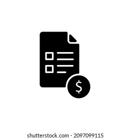 cash memo icon in vector. Logotype