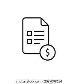 cash memo icon in vector. Logotype