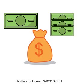 Cash Money Coins Vector Illustrations 2