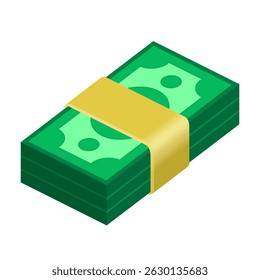 Cash Money Icon Dollar Bills and Finance