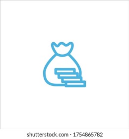 icono de dinero en efectivo logotipo vectorial plano diseño ilustración de moda símbolo de señalización gráfico simple