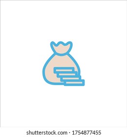 icono de dinero en efectivo logotipo vectorial plano diseño ilustración de moda símbolo de señalización gráfico simple