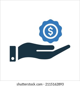 Cash, money icon. Simple editable vector illustration.