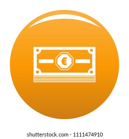 Cash money icon. Simple illustration of cash money vector icon for any design orange