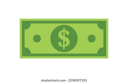 Cash money icon symbol with Dollar sign. Money Cash isometric illustration. Money, budget, savings, loan, cash, earning, income, wallet, currency, dollar, card, coin, revenue, piggy bank, and profit.
