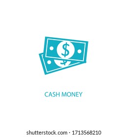 Cash money icon. Vector graphics