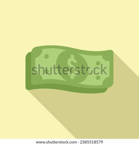 Cash money investment icon flat vector. Finance coin. App change safe