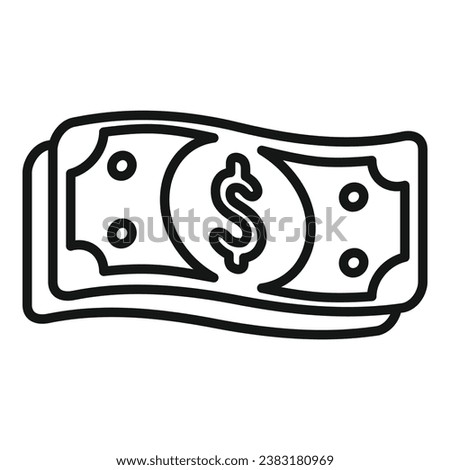 Cash money investment icon outline vector. Finance coin. App change safe