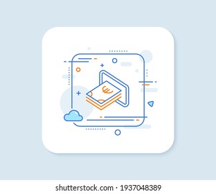Cash money line icon. Banking currency. Vector