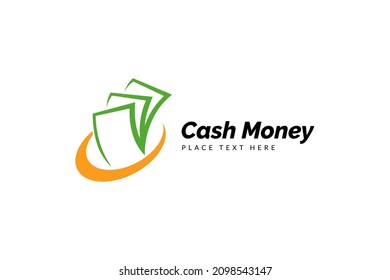 Cash money logo design template. Digital payment logo design.