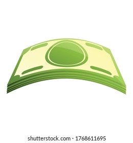 Cash money pack icon. Cartoon of cash money pack vector icon for web design isolated on white background
