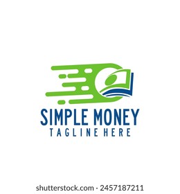 Cash Money Simple Logo Design Template Digital Payment Investing Finance Illustration