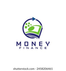 Cash Money Simple Logo Design Template Digital Payment Investing Finance Illustration