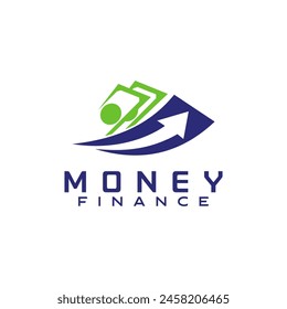 Cash Money Simple Logo Design Template Digital Payment Investing Finance Illustration