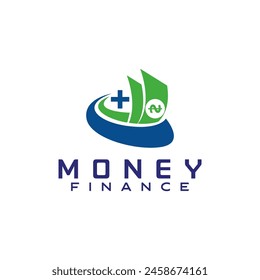 Cash Money Simple Logo Design Template Digital Payment Investing Finance Illustration