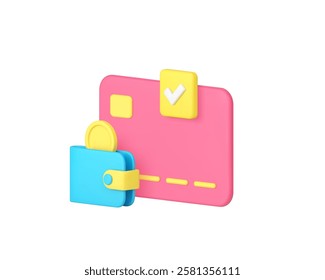 Cash money transfer to banking bill credit debit card financial transaction 3d icon realistic vector illustration. Currency financial exchange send to digital savings paying tax retirement wage