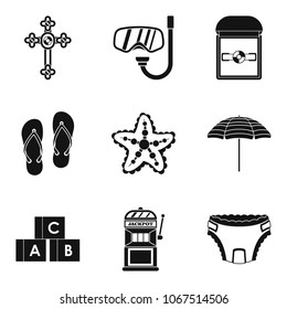 Cash multitude icons set. Simple set of 9 cash multitude vector icons for web isolated on white background