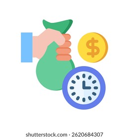 Icono de oferta de efectivo Ilustración vectorial plana