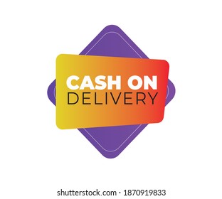Cash on delivery abstract vector badge 