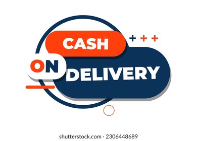 Cash on delivery badges collection. Cash on delivery label