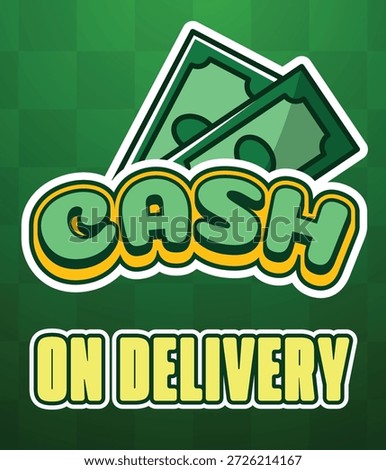 cash on delivery editable text effect with modern and simple style