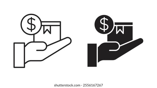 Cash on delivery Filled flat icons set for apps and web ui designs.