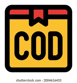 Cash on delivery filled line icon from the online shop icon set section, suitable for online products buying and selling business