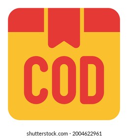 Cash on delivery flat icon from the online shop icon set section, suitable for online products buying and selling business