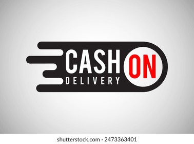 Cash on delivery graphic label sign icon design for business marketing
