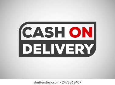 Cash on delivery graphic label sign icon design for business marketing