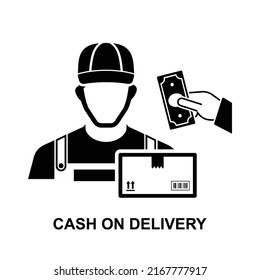 Cash On Delivery Icon Isolated On Stock Vector (Royalty Free ...