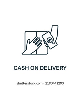 Cash On Delivery icon. Line simple line Shipping icon for templates, web design and infographics