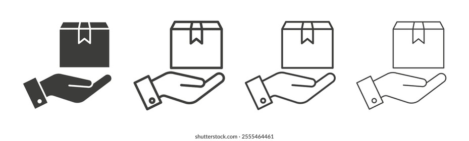 Cash on delivery icon pack. vector illustration