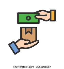 Cash On Delivery Icon vector image. Suitable for mobile apps, web apps and print media.