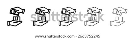 Cash on delivery icon vector collection. EPS 10