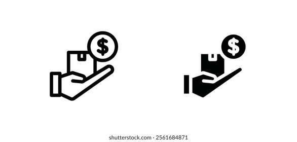 Cash on delivery icons for web ui designs