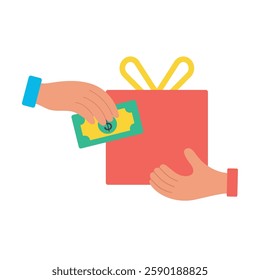 Cash on Delivery payment for a gift package