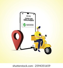 Cash on delivery vector design Background