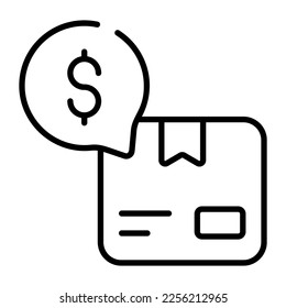 Icono de vector de entrega de efectivo en estilo editable, diseño premium
