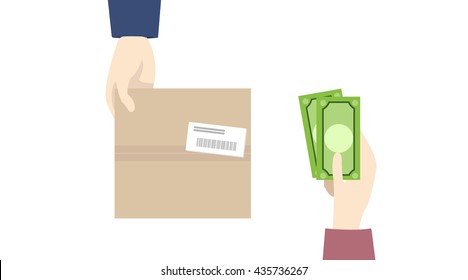 cash on delivery,COD payment, e-commerce, payment. VECTOR,EPS10