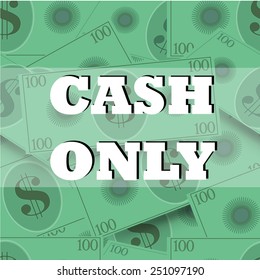 Cash Only Vector