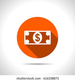 Cash paper money vector flat icon